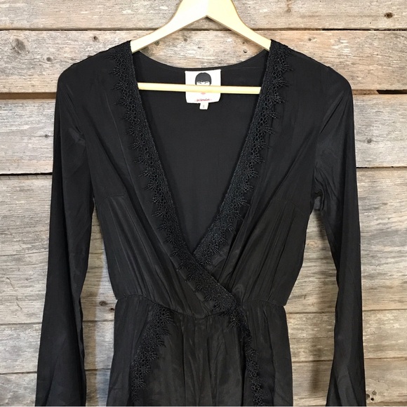 Black Girl Revolution Romper with Lace Trim Size Small - Picture 2 of 12